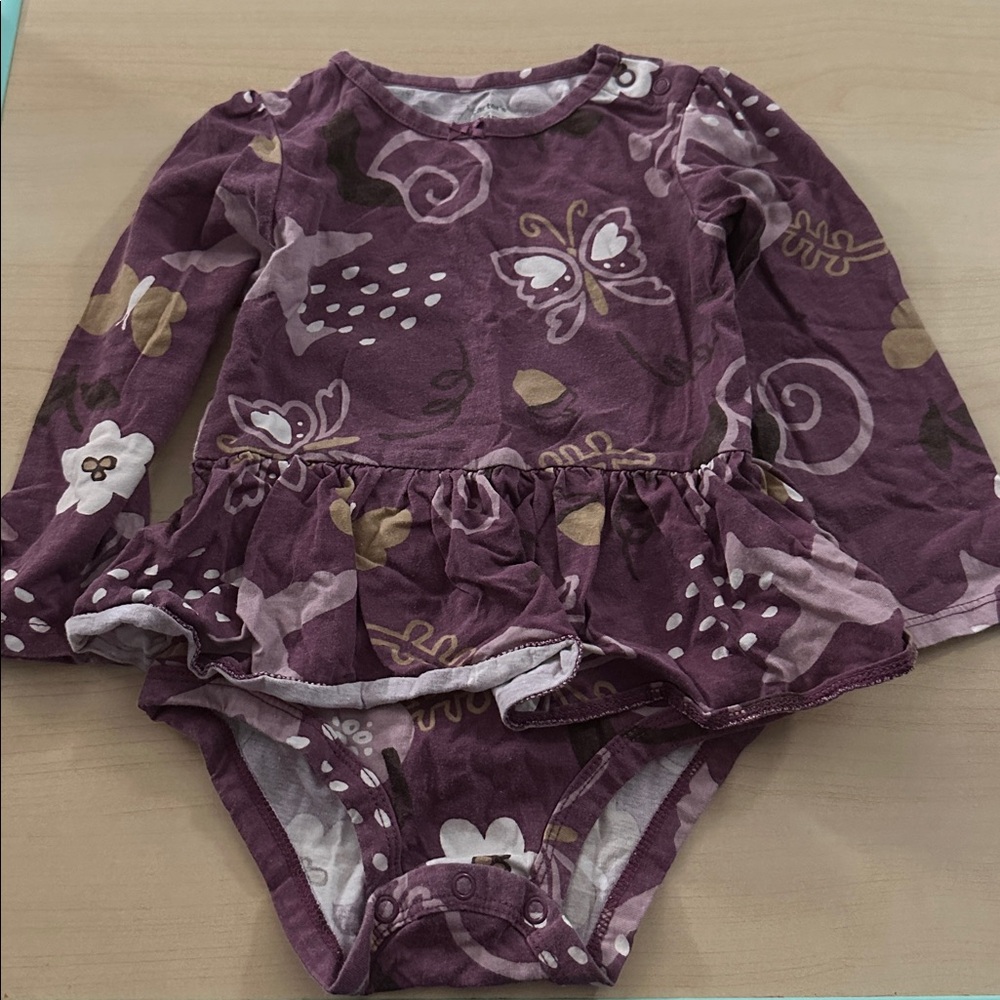 Carter's Purple Baby Top with Skirt Accent